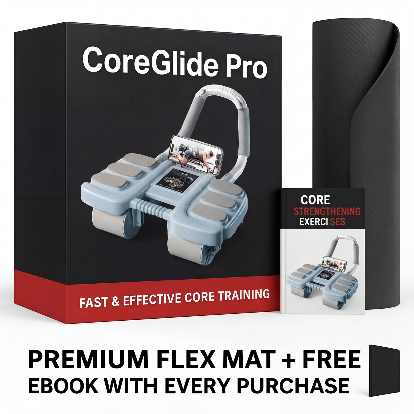 CoreGlide 4-Wheel Ab Roller Pro