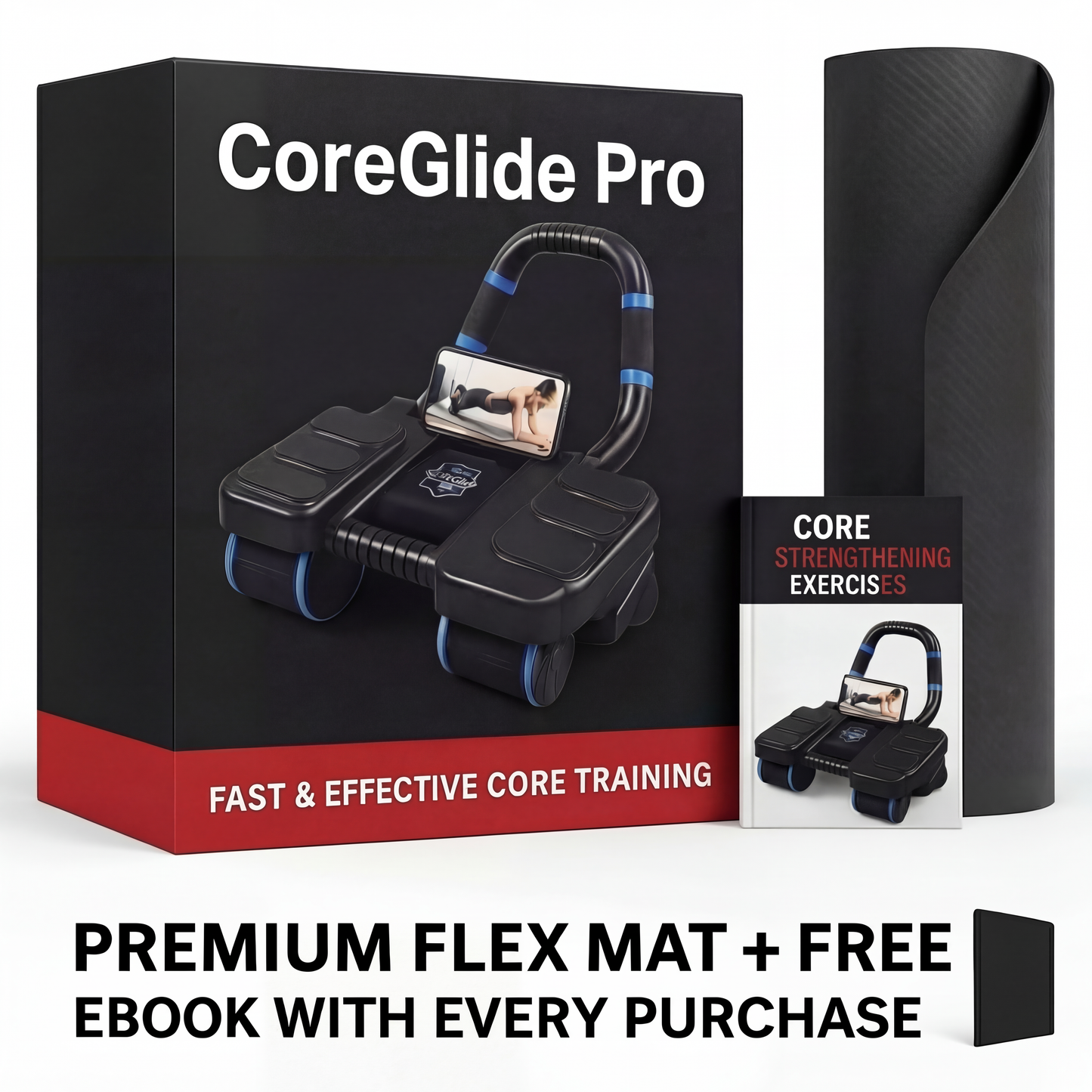 CoreGlide 4-Wheel Ab Roller Pro